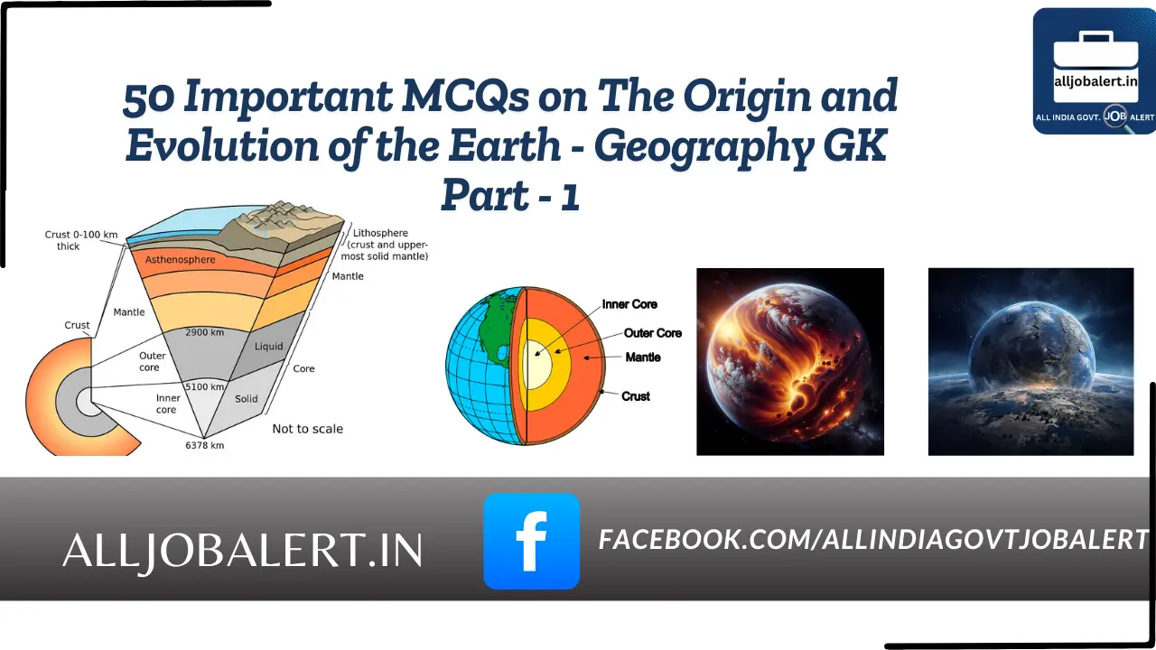50 Important MCQs on The Origin and Evolution of the Earth – Geography GK Part – 1