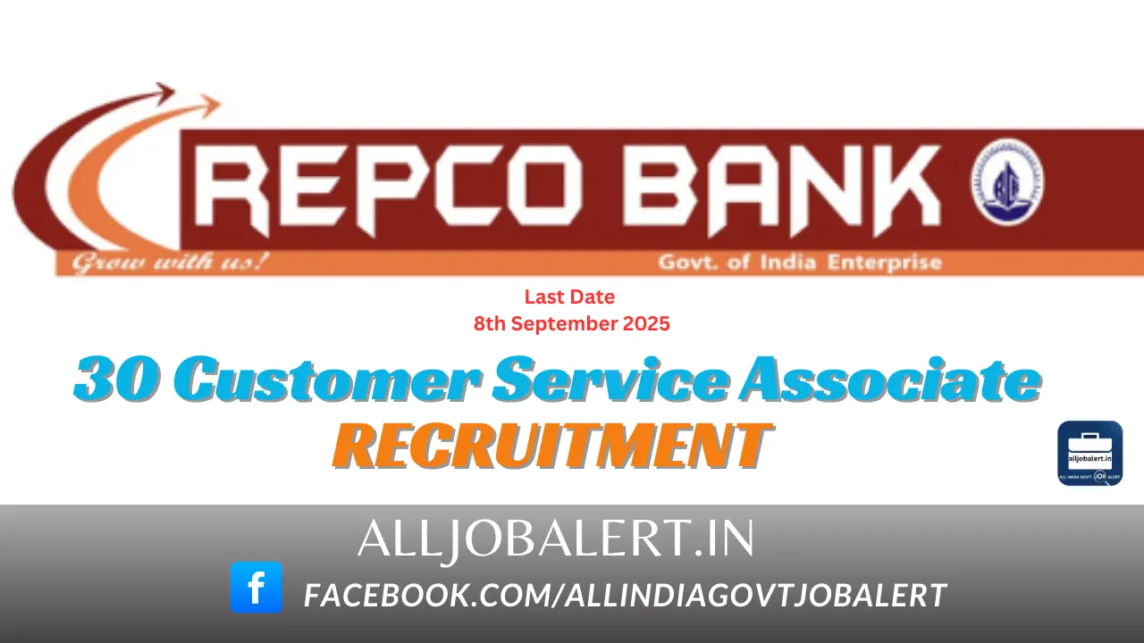 customer service associate, repco bank, bank recruitment 2025, bank jobs