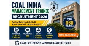 management trainee, coal india Coal India Limited (CIL), a Maharatna Public Sector Undertaking under the Ministry of Coal, has released the latest notification for recruitment of Management Trainee (MT) posts in various disciplines through Computer Based Test (CBT). Candidates looking for PSU opportunities can apply online for 660 vacancies across Civil, Electrical, Mechanical, System, Geology, Hindi, Company Secretary and other disciplines. The recruitment offers attractive salary, benefits and nationwide posting opportunities.